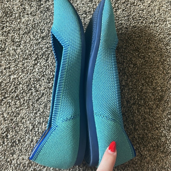 Rothy's Aquamarine Point Retired Flats Rare - Picture 3 of 5